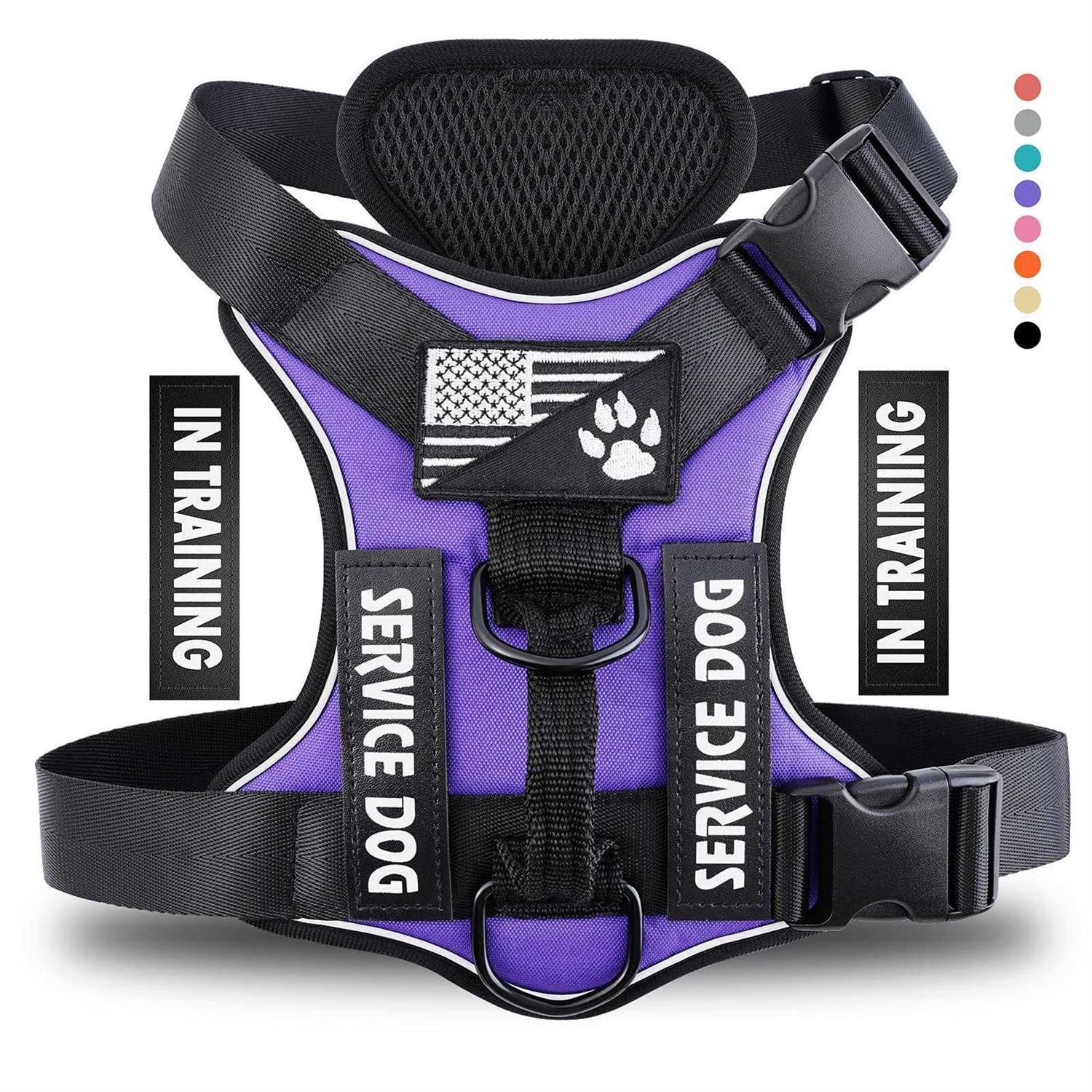 Demigreat Service Dog Harness Reflective Dog Vest Harness with 5 PCS Patches - Healthber