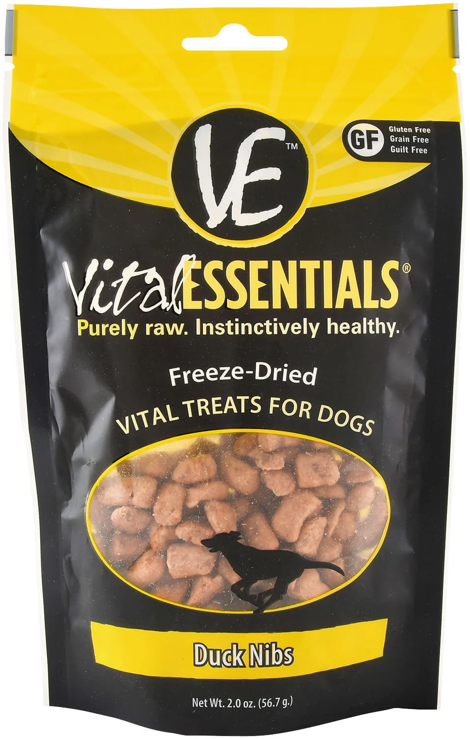 Vital Essentials Freeze-Dried Duck Nibs Dog Treats - Healthber