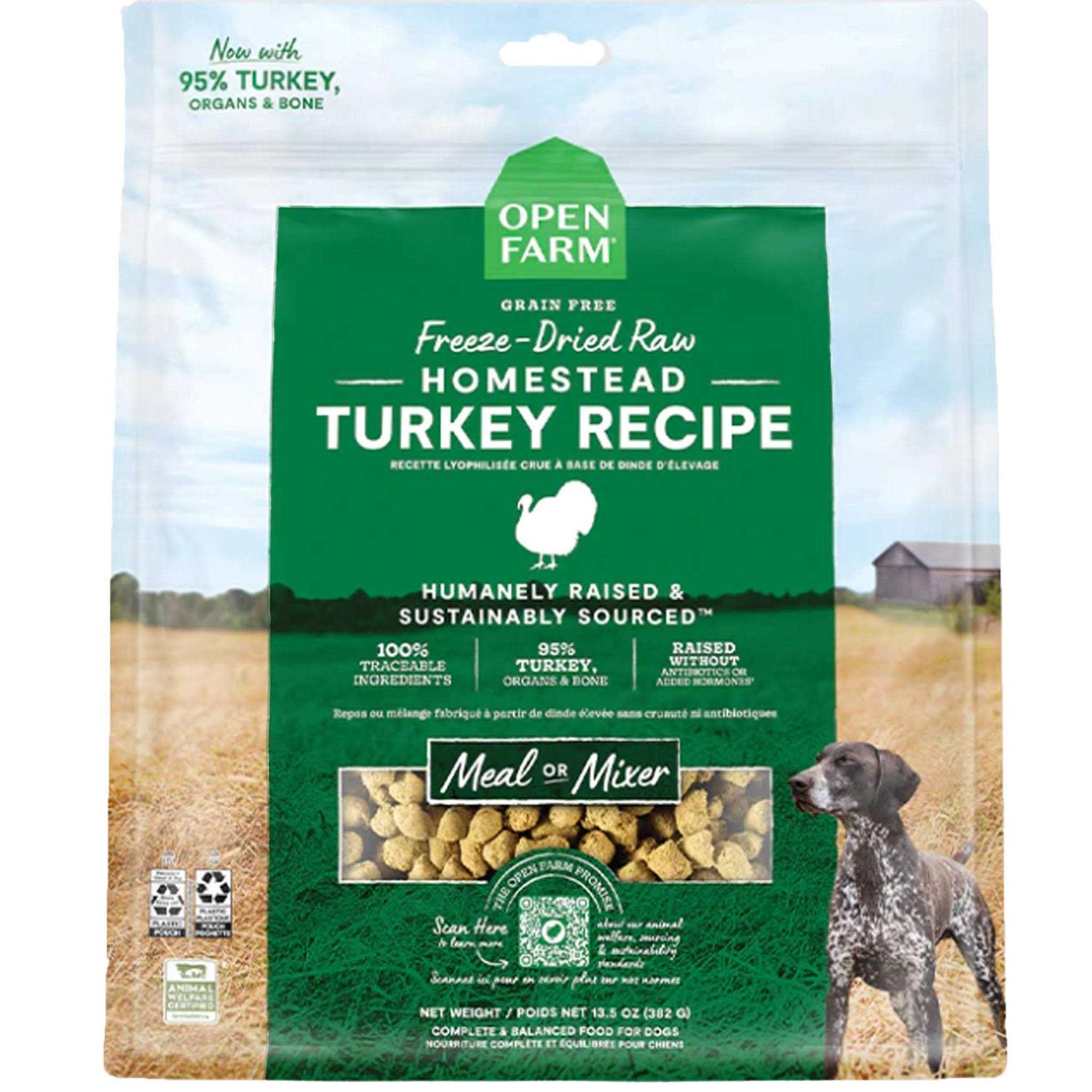 Open Farm Freeze Dried Raw Dog Food Homestead Turkey - Healthber