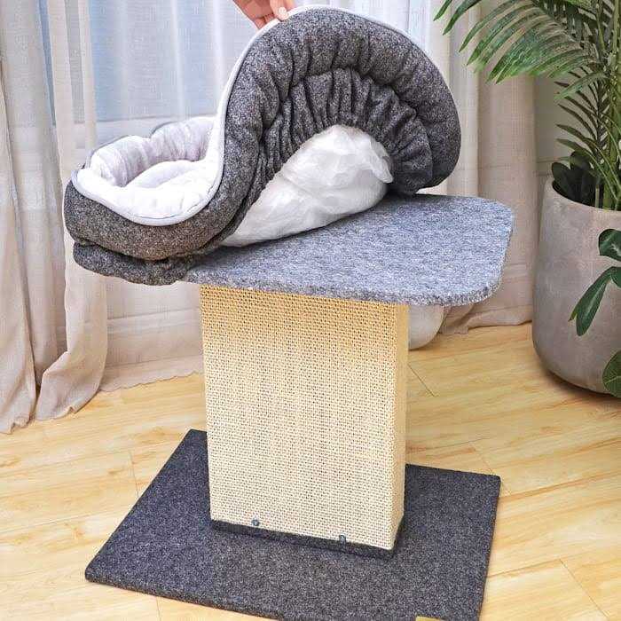 Catry Mellow Cat Bed with Sisal Scratching Post - Healthber