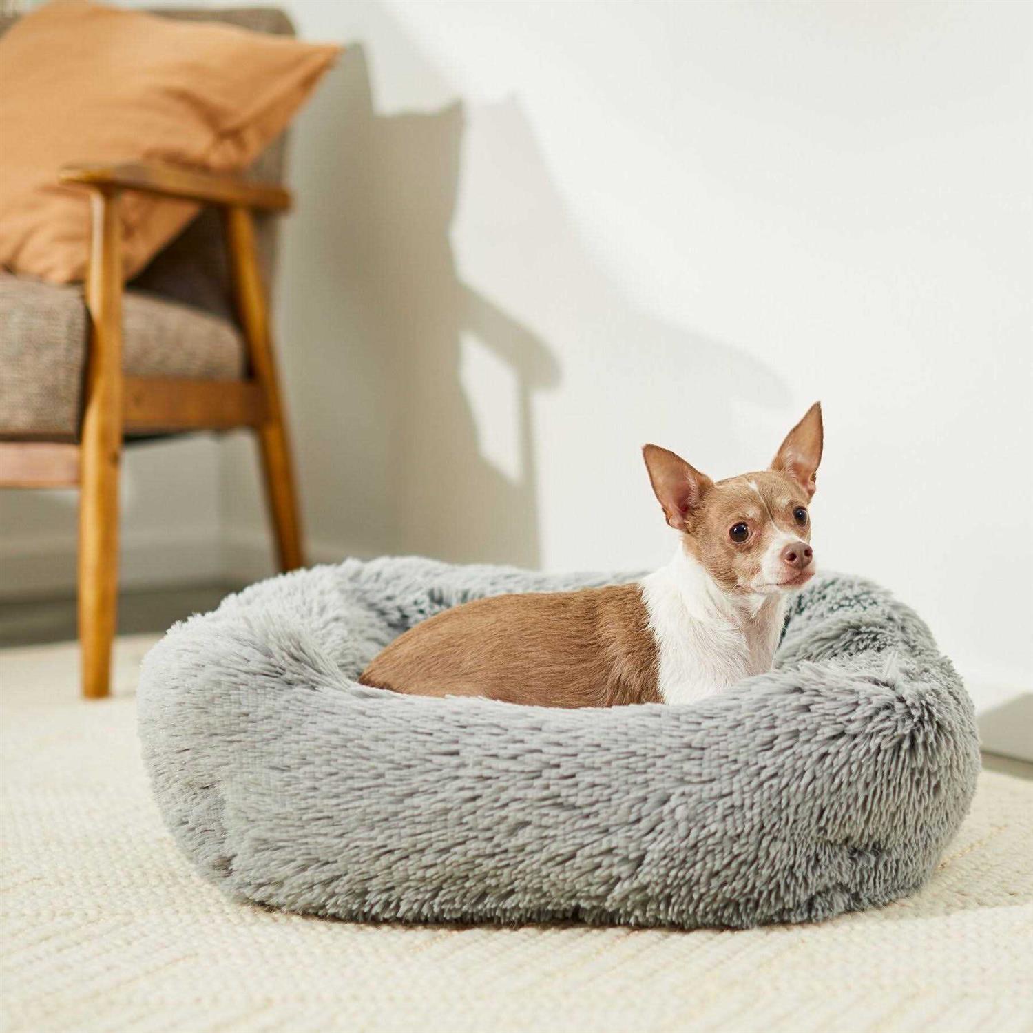Frisco Orthopedic Rectangular Bolster Cat Dog Bed w/Removable COVER - Healthber