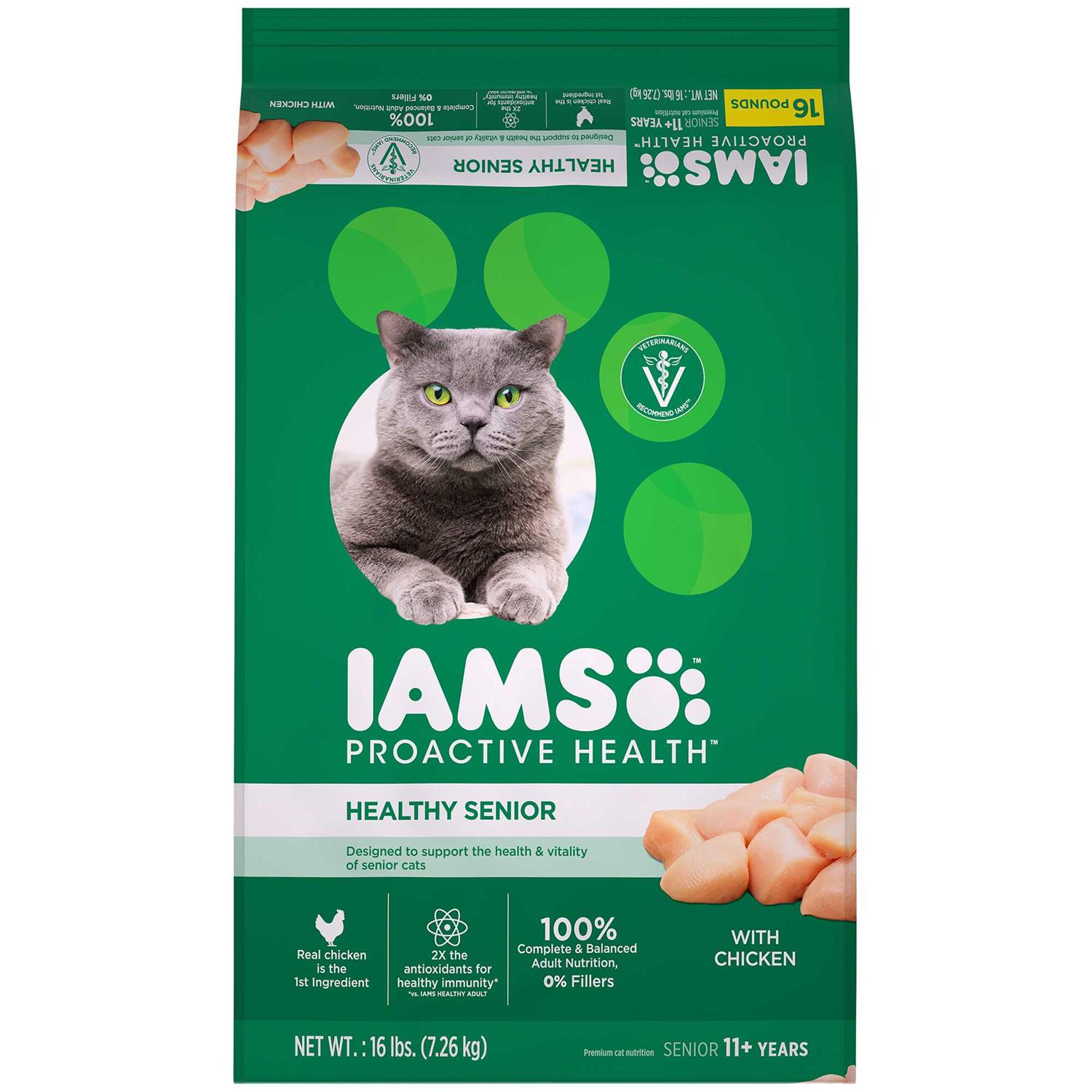 IAMS ProActive Lively Senior Dry Cat Food - Healthber
