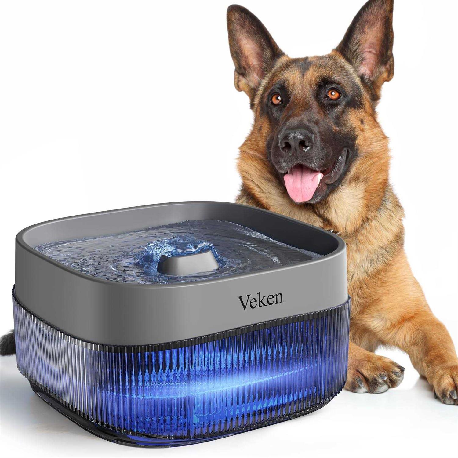 Veken Dog Water Fountain,135oz/4L Dog Water Bowl Dispenser and Automatic Pet Water Fountain for Small to Medium Dogs - Healthber