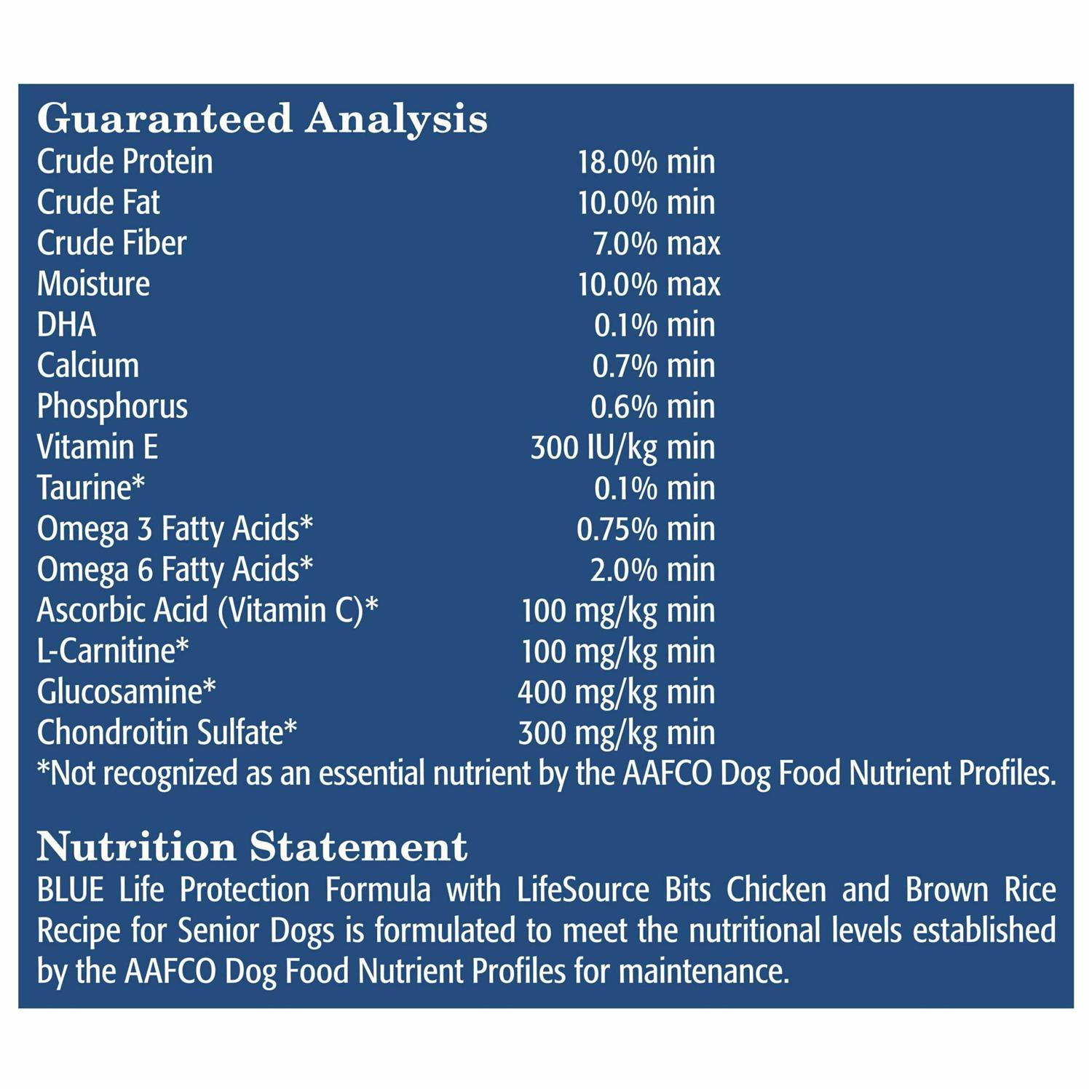 Blue Buffalo Life Protection Formula Natural Senior Chicken and Brown Rice Dry Dog Food - Healthber