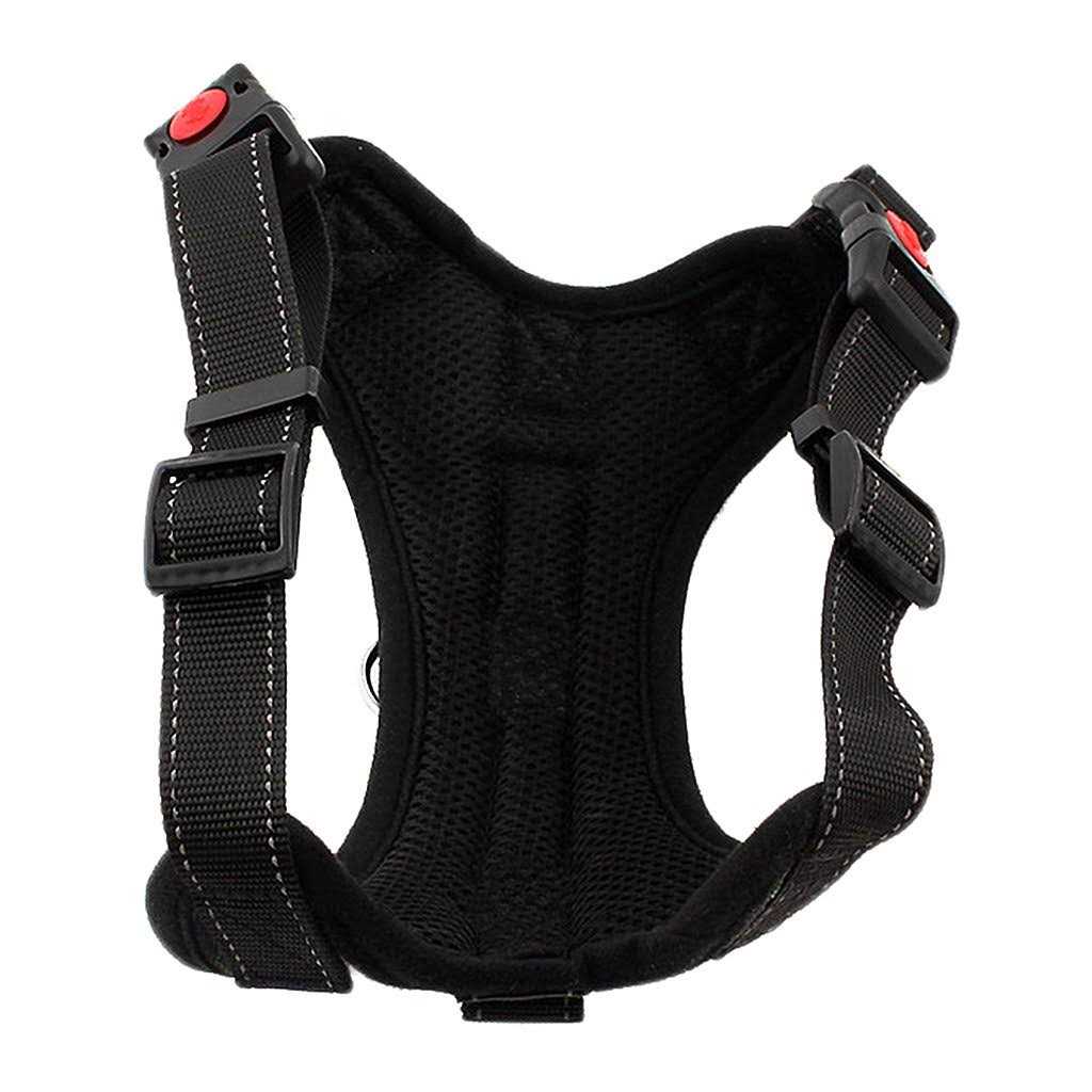 FakeFace Heavy Duty Adjustable Pet Puppy Dog Safety Harness with Leash Lead Set Reflective No-Pull Breathable Padded Dog Leash Collar Chest Harness Vest - Healthber