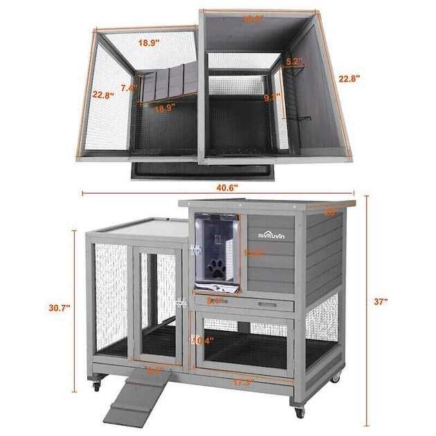 Aivituvin Outdoor & Indoor Bunny Hutch AIR10 - Healthber