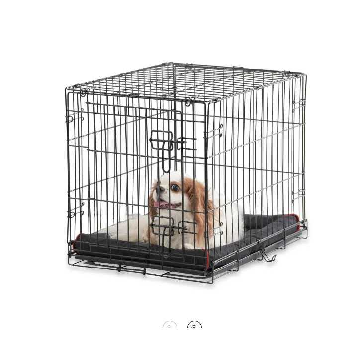 Vibrant Life Single-Door Folding Dog Crate with Divider - Healthber