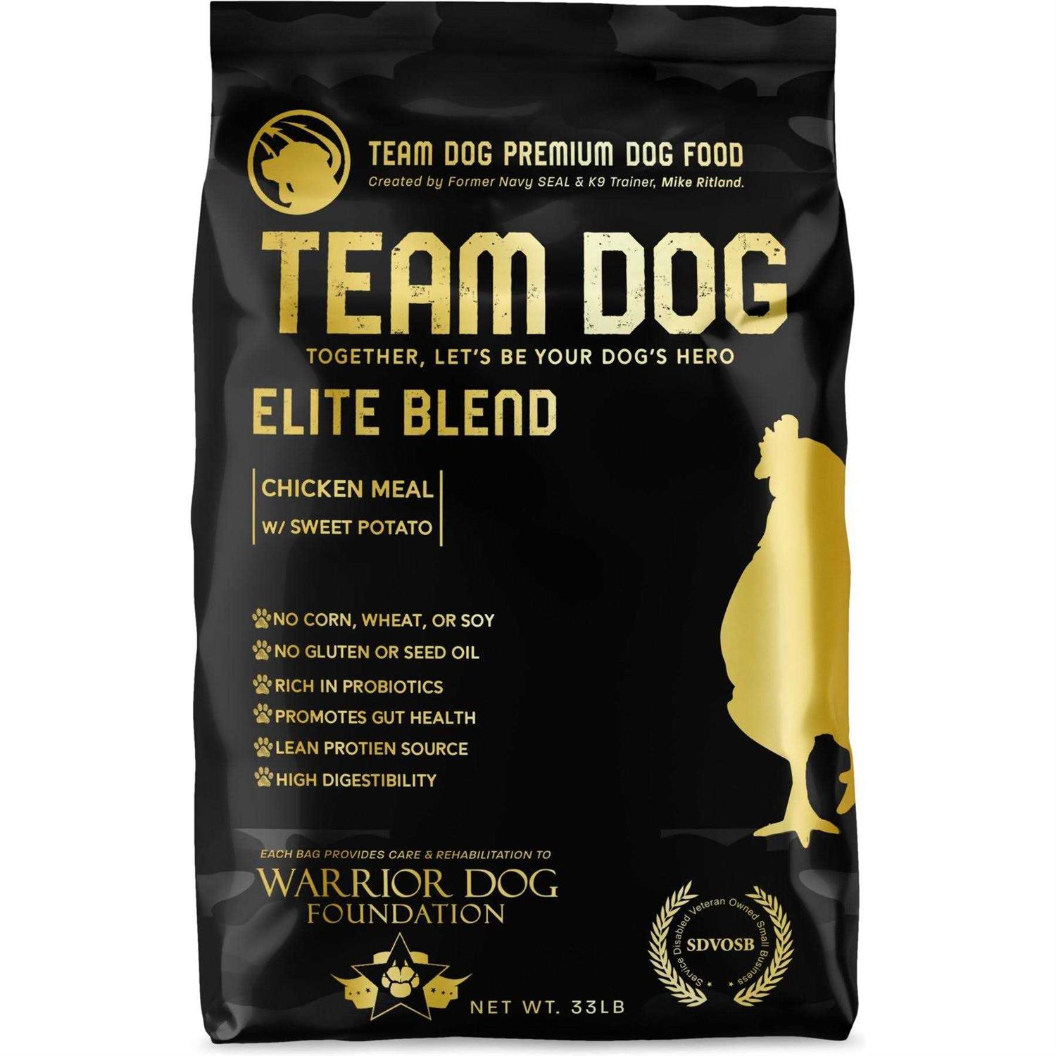 Team Dog Chicken Meal & Sweet Potato 30/25 Elite Blend Premium Dry Dog Food - Healthber
