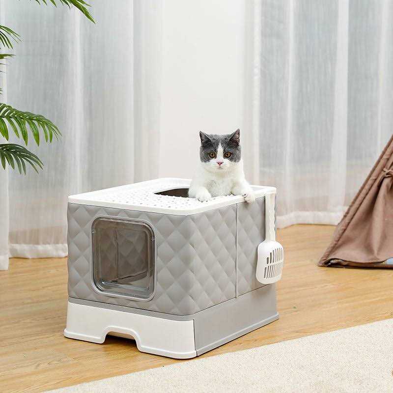 PAWZ Road Enclosed 2 Ways Anti-splash Cat Litter Box - Healthber