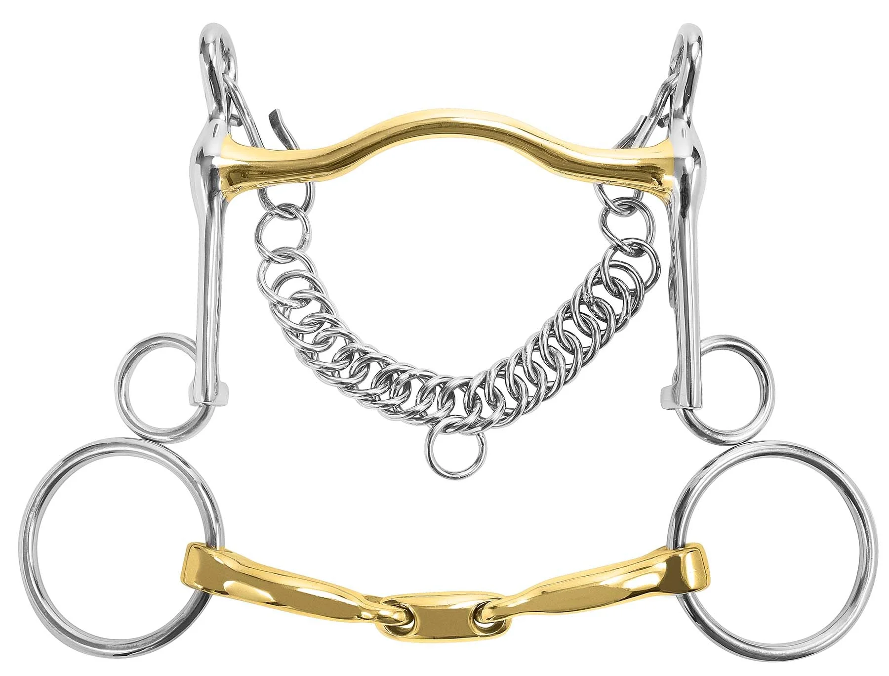 M Toulouse Long Shank Curb & Bradoon Set - Healthber