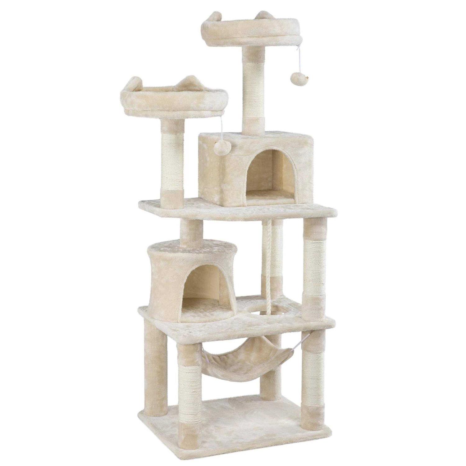 Topeakmart 4-Level Large Cat Tree Condo with 2 Perches - Healthber