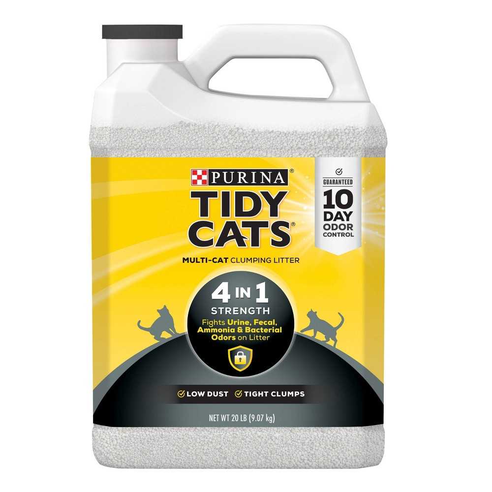 Tidy Cats 4-in-1 Scented Clumping Clay Cat Litter, 20-lb jug, case of 2 - Healthber