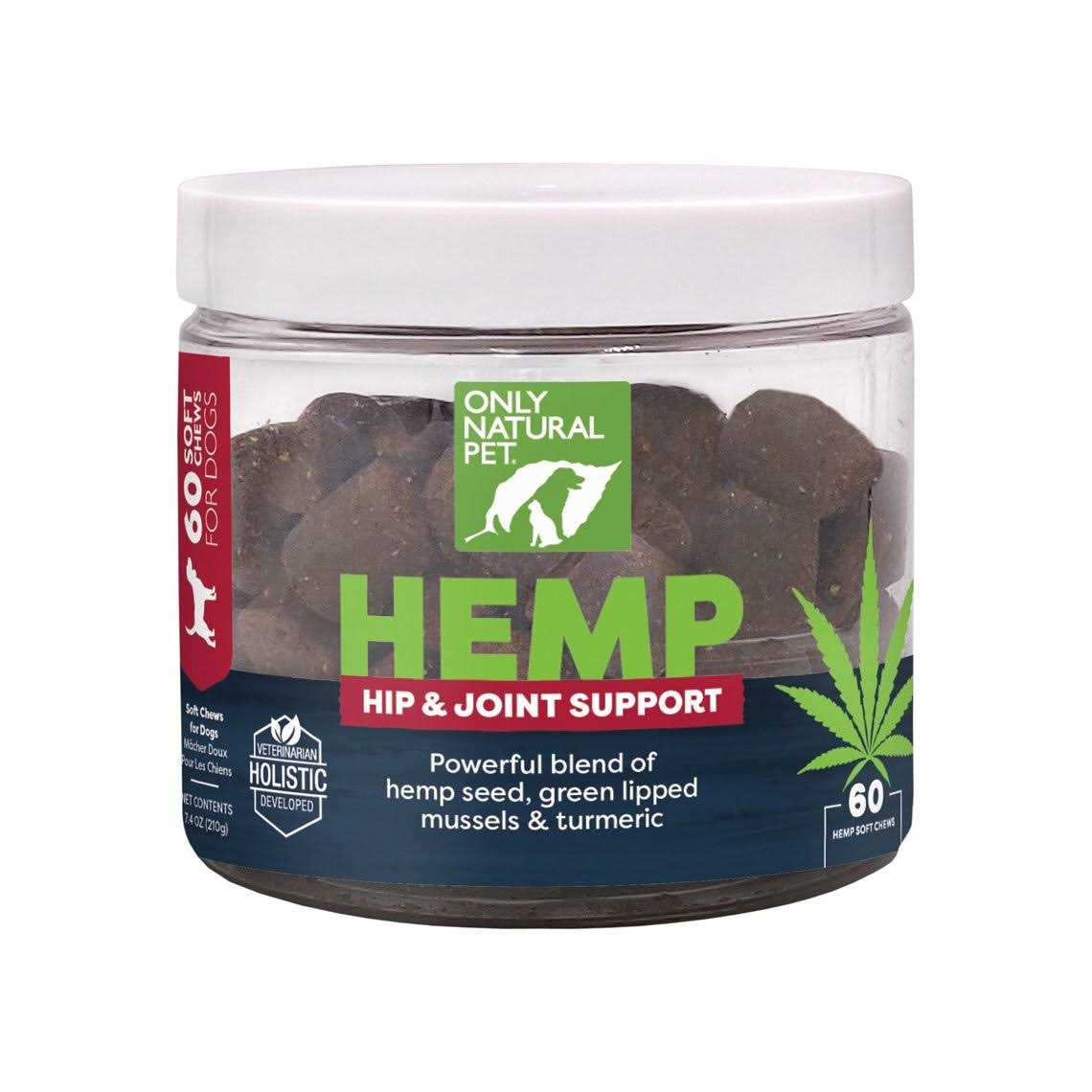 Only Natural Pet Hemp Hip & Joint Support Soft Dog Chews - Healthber