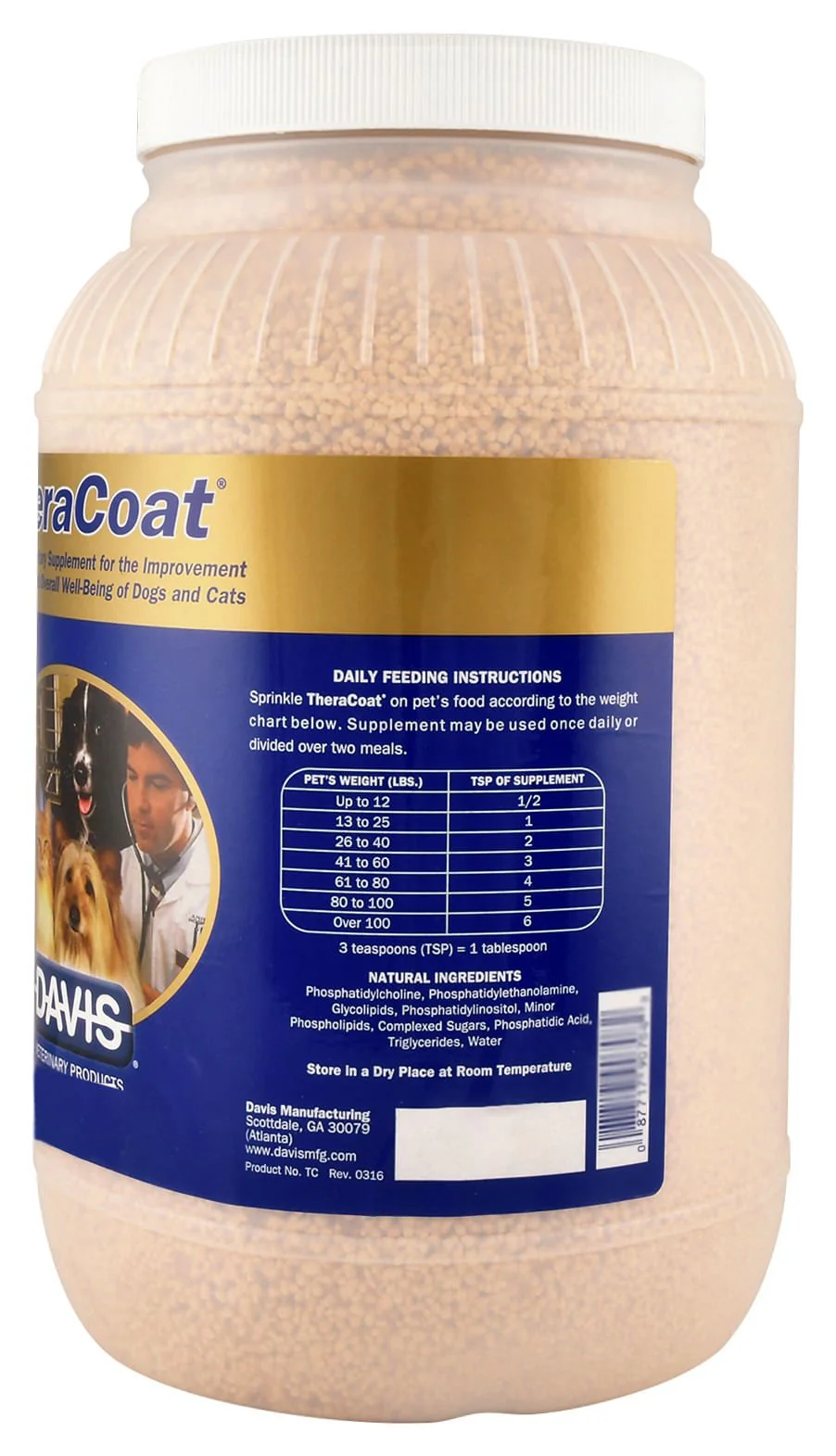 TheraCoat Skin & Coat Supplement for Dogs & Cats - Healthber