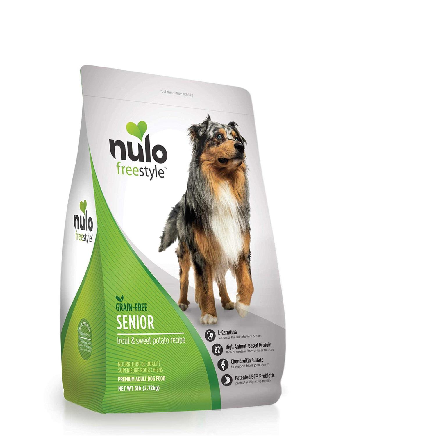Nulo Freestyle Grain-Free Senior Trout & Sweet Potato Dry Dog Food - Healthber