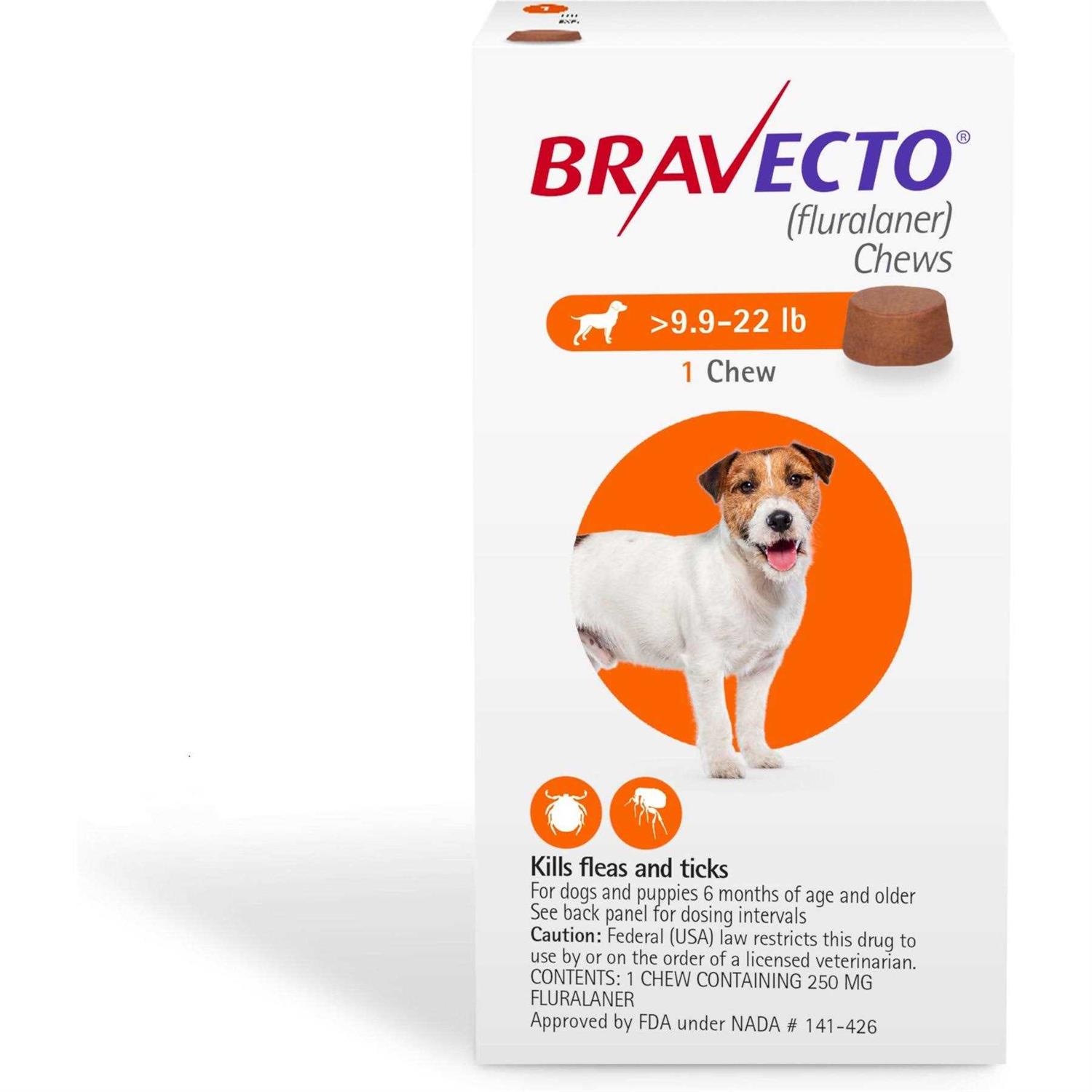 9.9-22 lbs Bravecto Chews for Dogs - Healthber