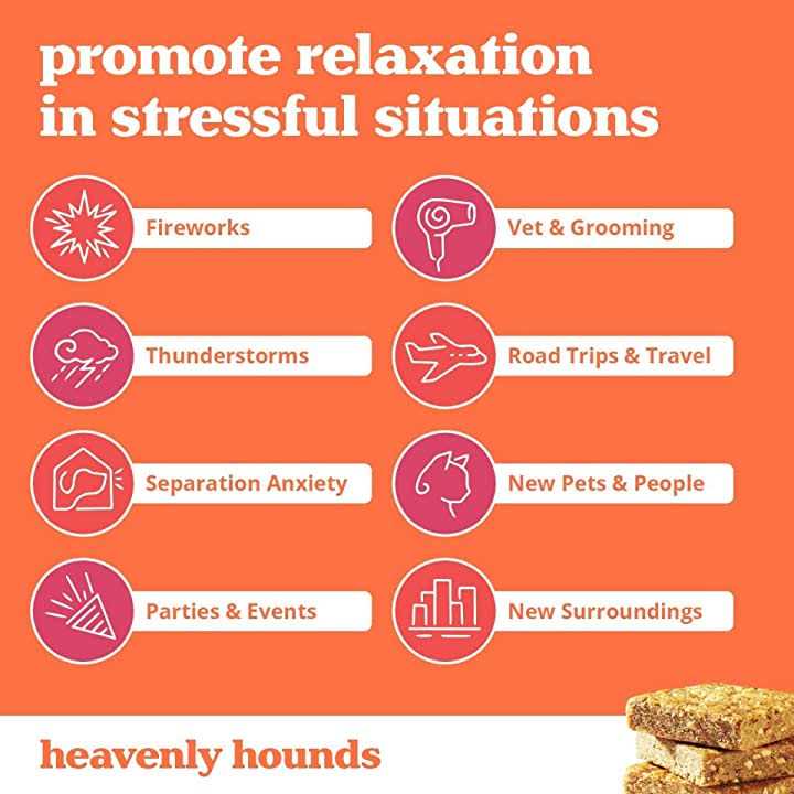 Heavenly Hounds Peanut Butter Flavored Relaxation Square - Healthber