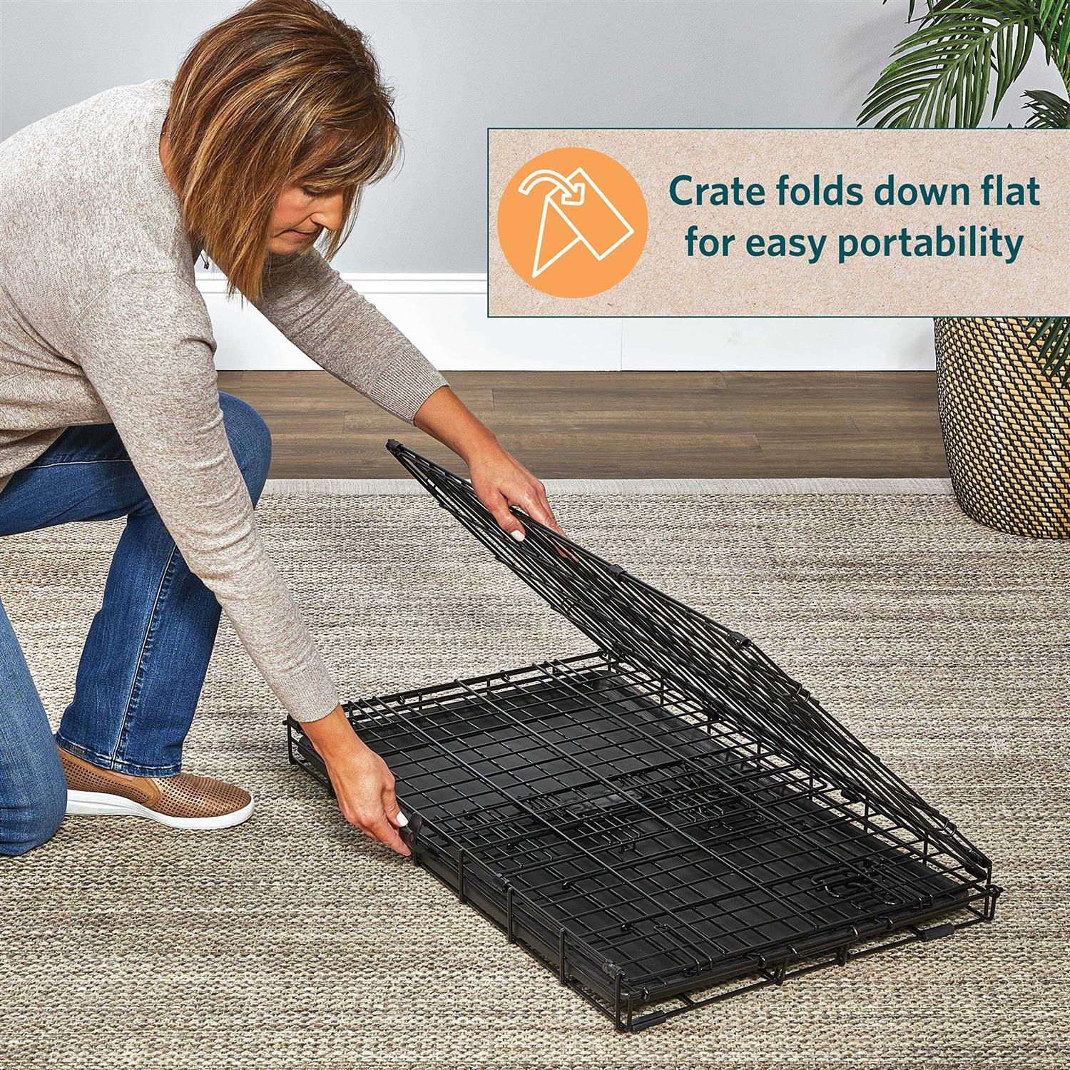 Midwest Life Stages Single Door Dog Crate Black - Healthber