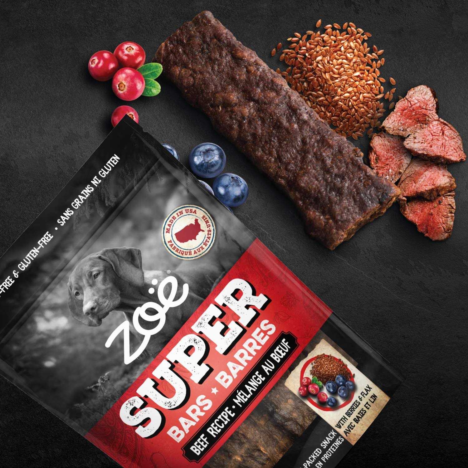 Zoe Beef Recipe Super Bars Dog Treats - Healthber