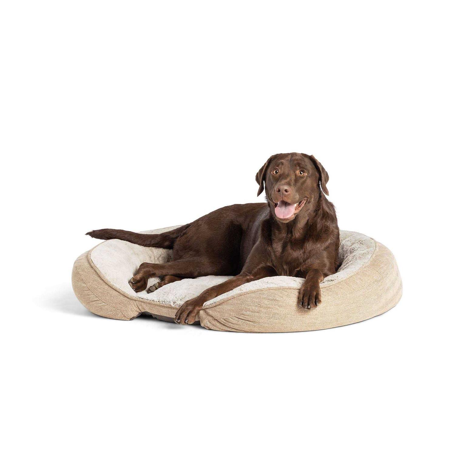 Top Paw Orthopedic Premium Support Oval Lounger Dog Bed - Healthber