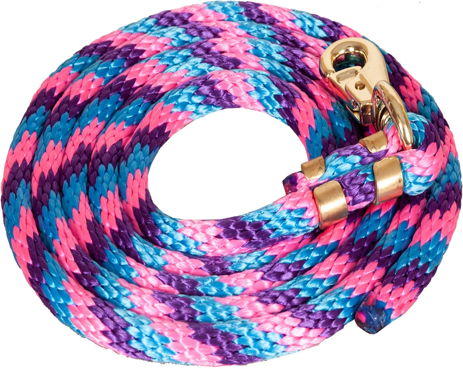 Mustang Poly Colorful Lead Rope, Bull Snap - Healthber