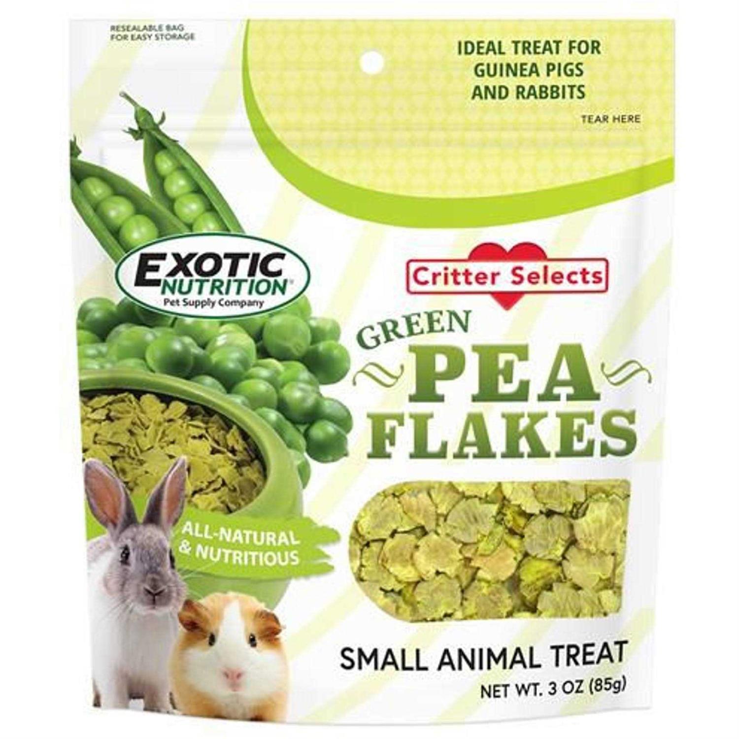 Exotic Nutrition Green Pea Flakes Small Pet Treat - Healthber