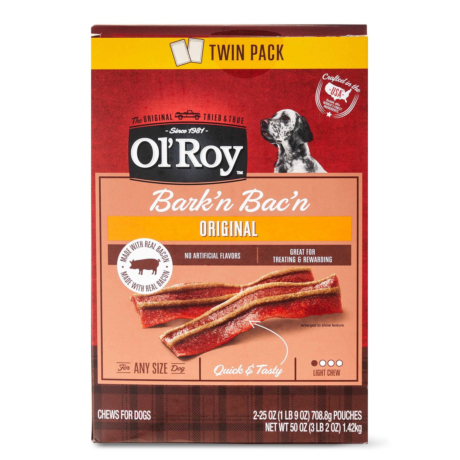 Ol’ Roy Bark’n Bac’n Dog Treats - Healthber