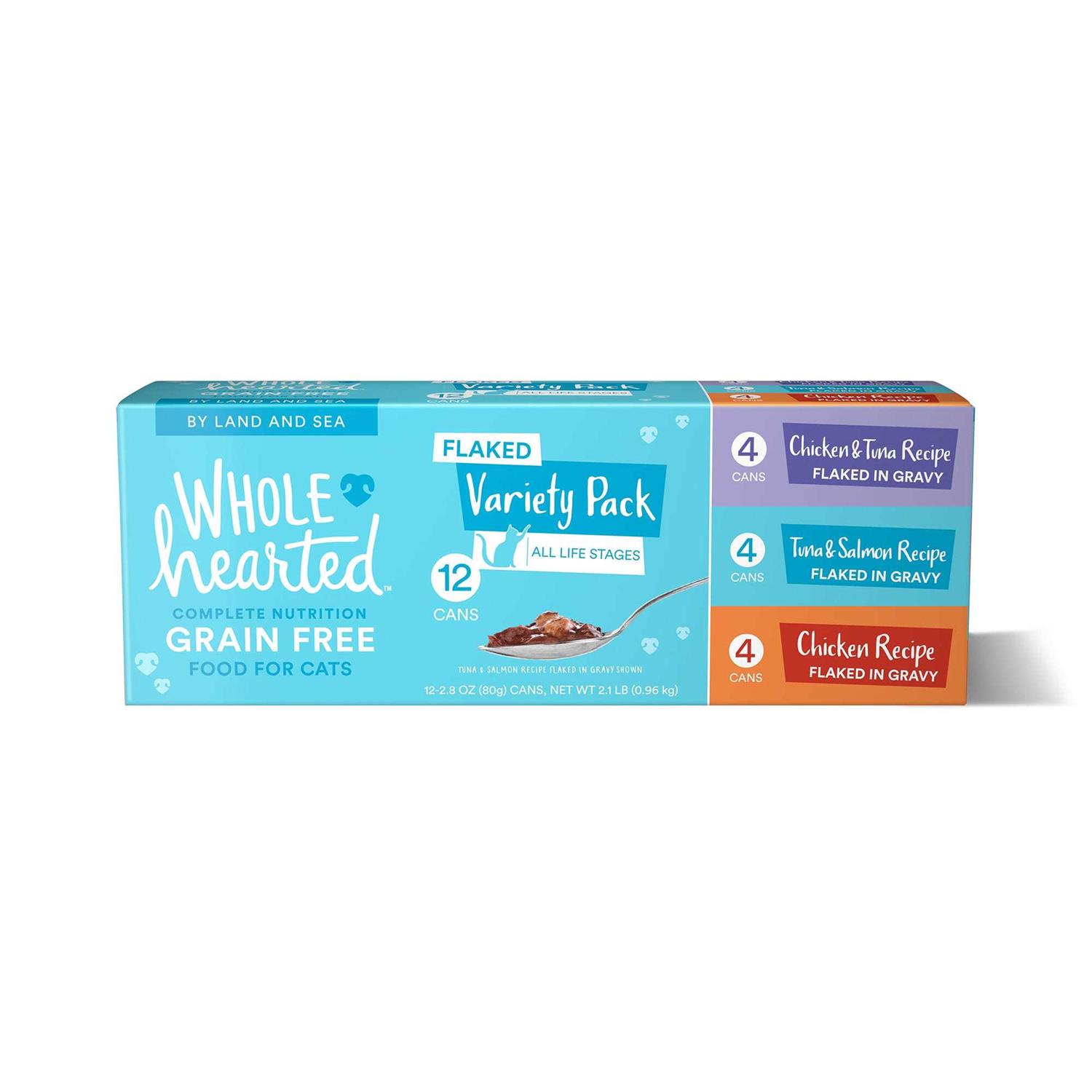 WholeHearted Grain Free By Land & Sea Wet Cat Food Variety Pack - Healthber