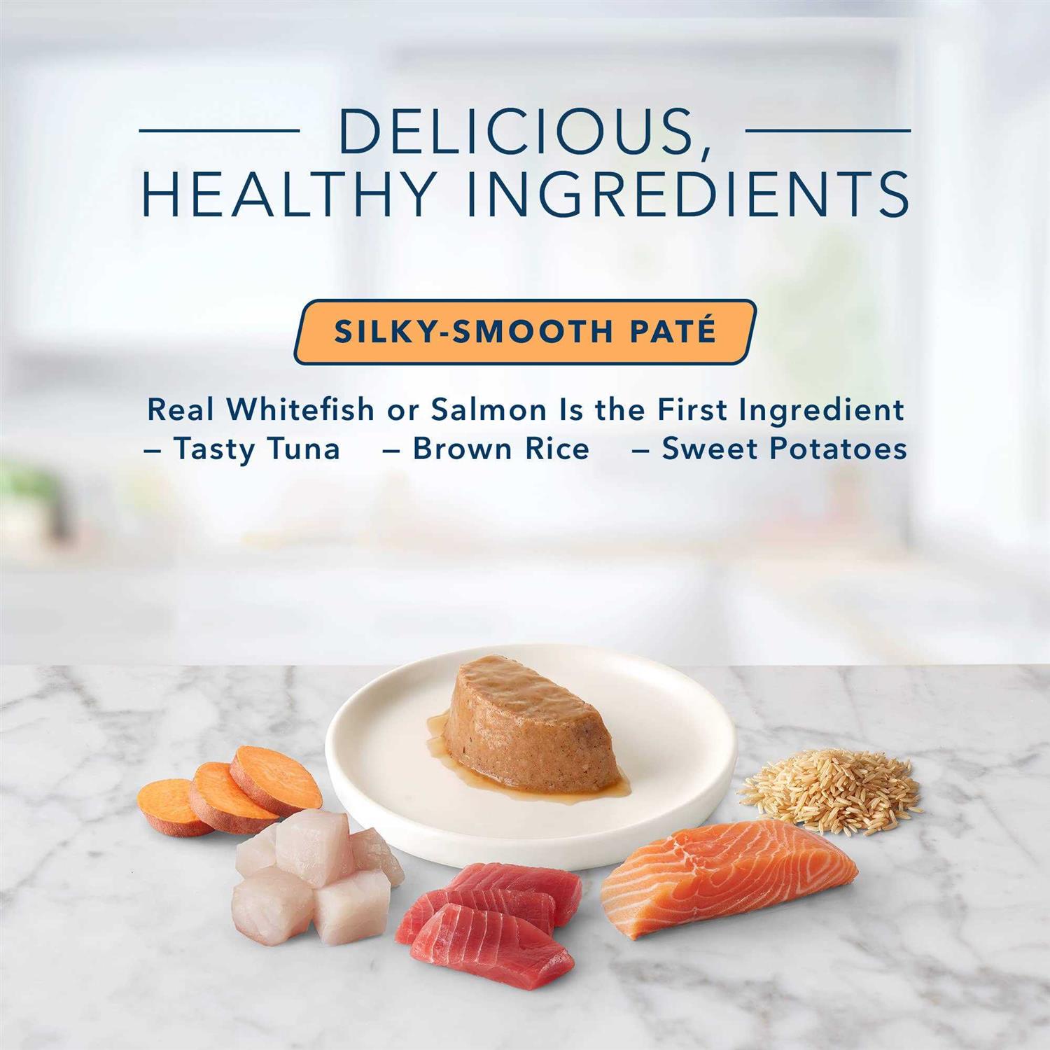 Blue Buffalo Tastefuls Spoonless Singles Whitefish & Tuna and Salmon Pate Wet Adult Cat Food Variety Pack - Healthber