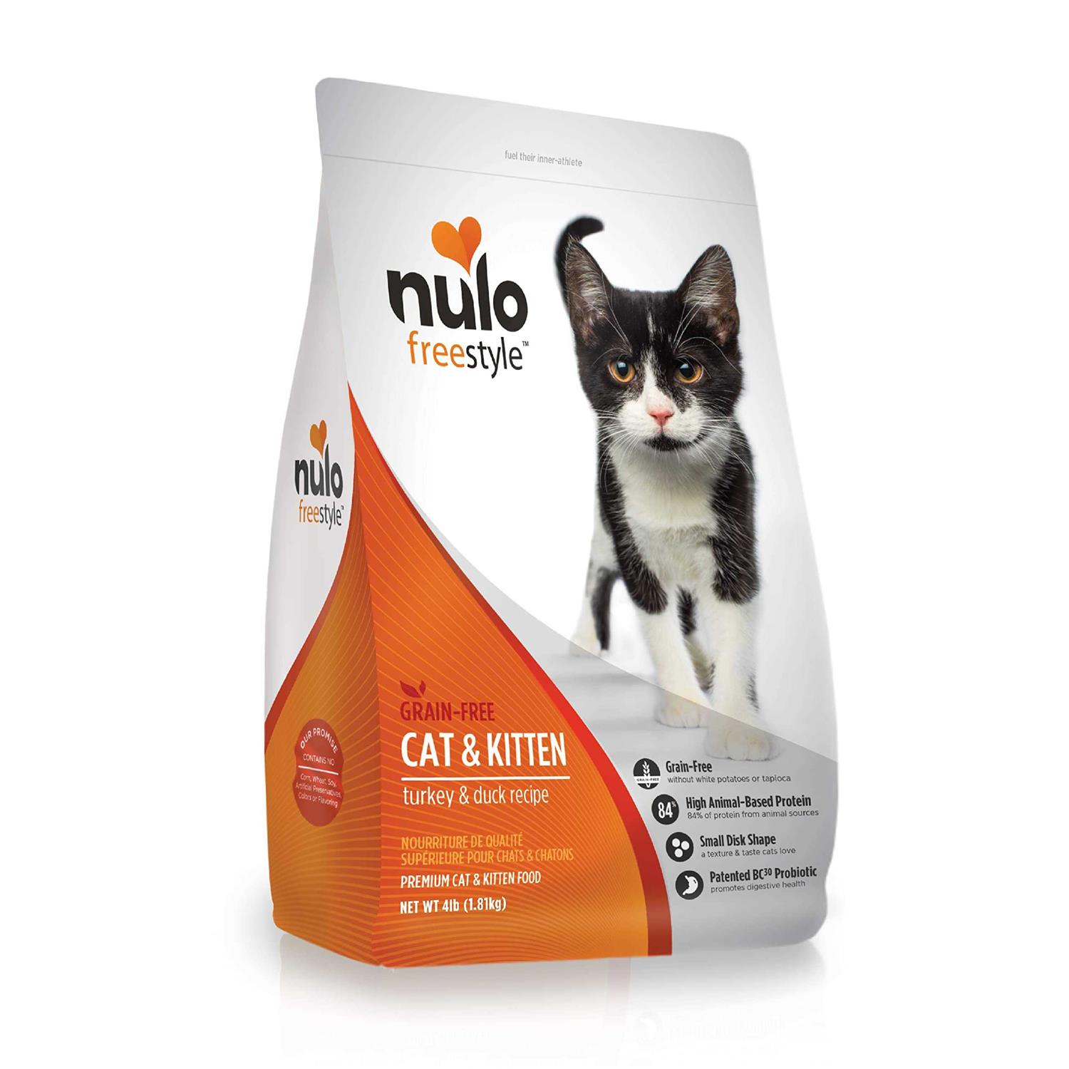 Nulo Freestyle Turkey & Duck Recipe Grain-Free Dry Cat & Kitten Food - Healthber