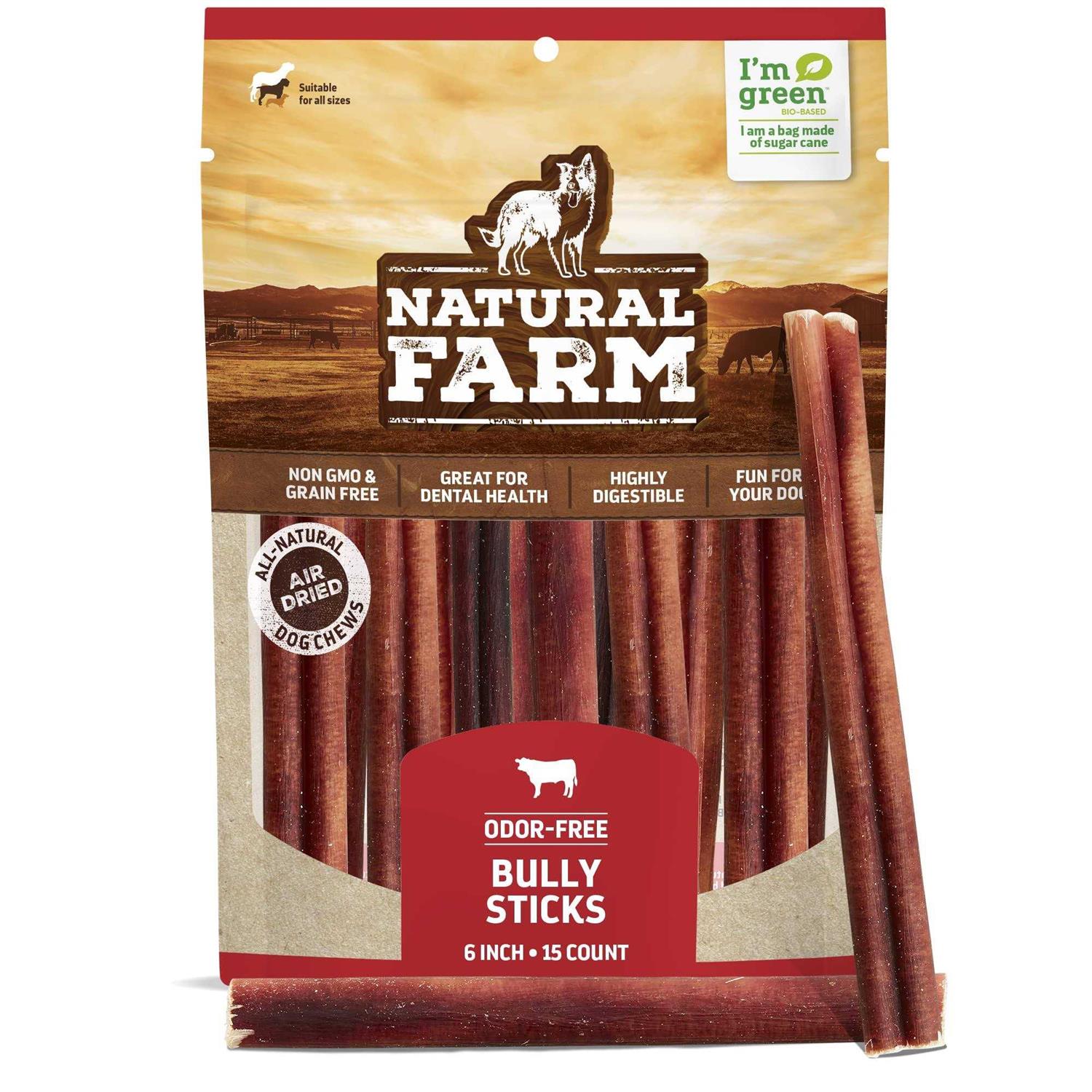 Natural Farm Bully Sticks Odor Free - Healthber