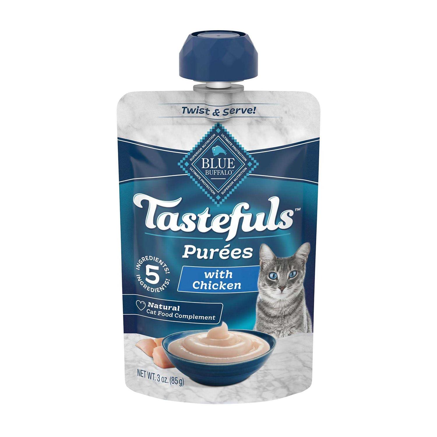 Blue Buffalo Tastefuls Purees Adult Cat Food Topper - Healthber