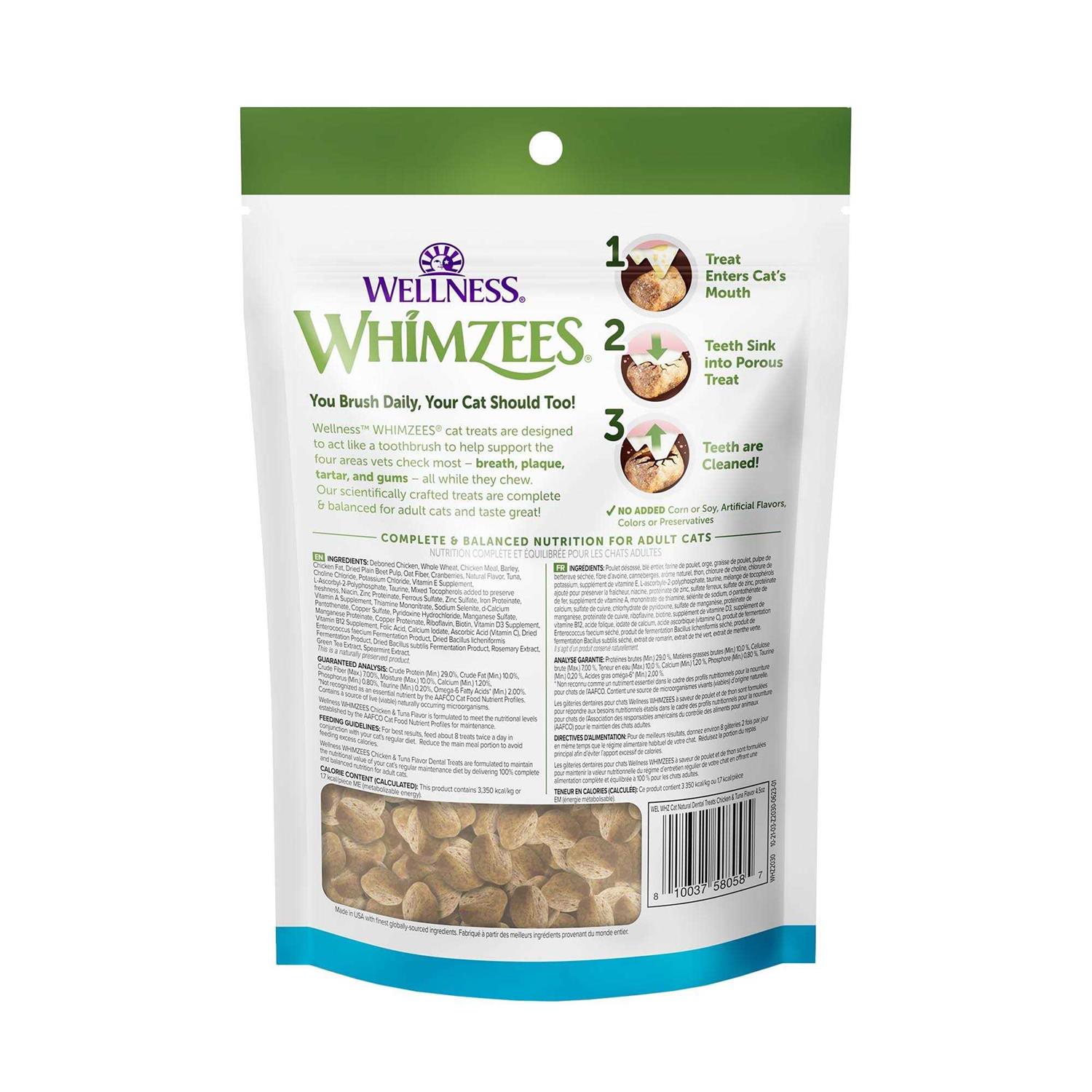 Whimzees Natural Dental Chicken Cat Treats - Healthber