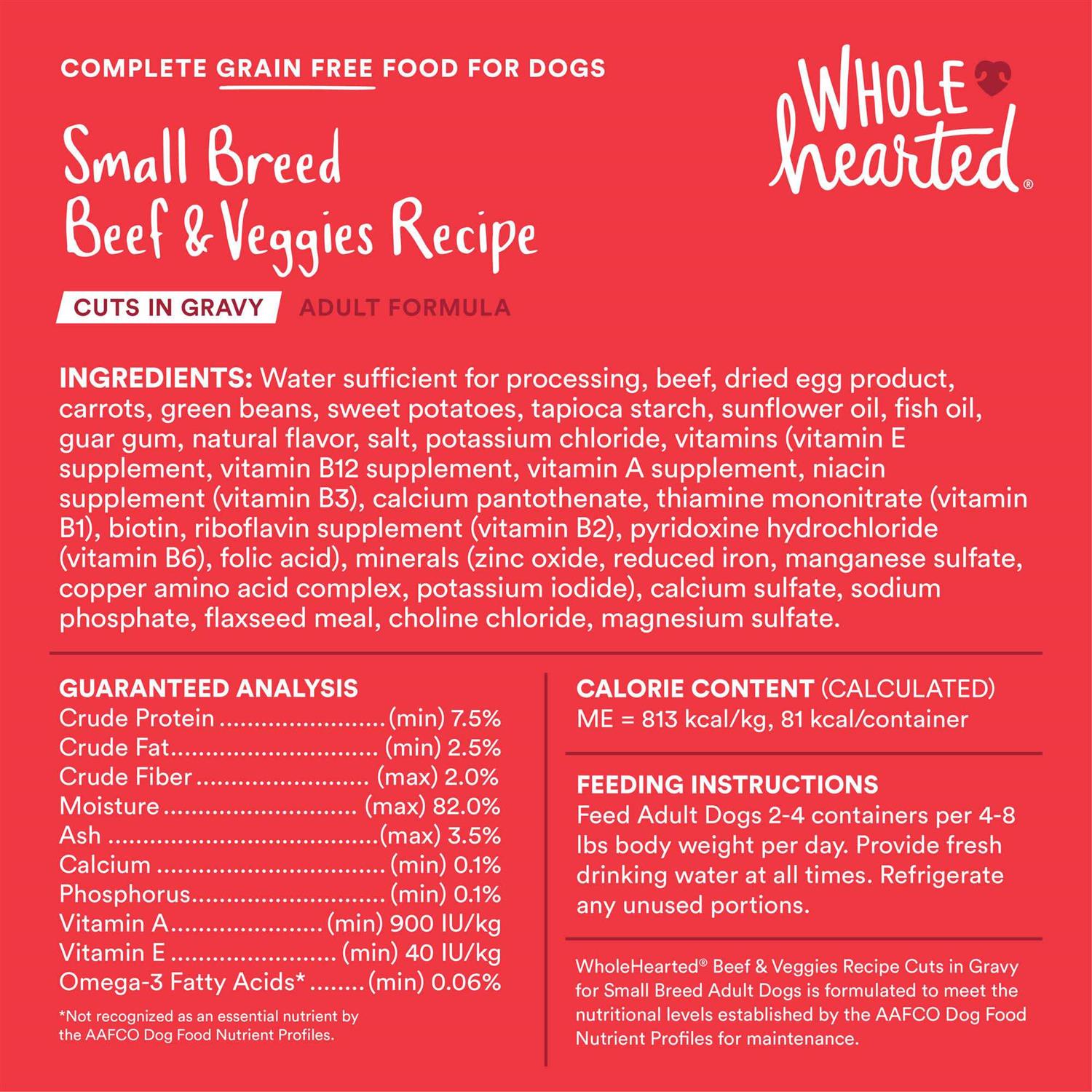 WholeHearted Grain Free Cuts in Gravy Adult Wet Dog Food Variety Pack - Healthber