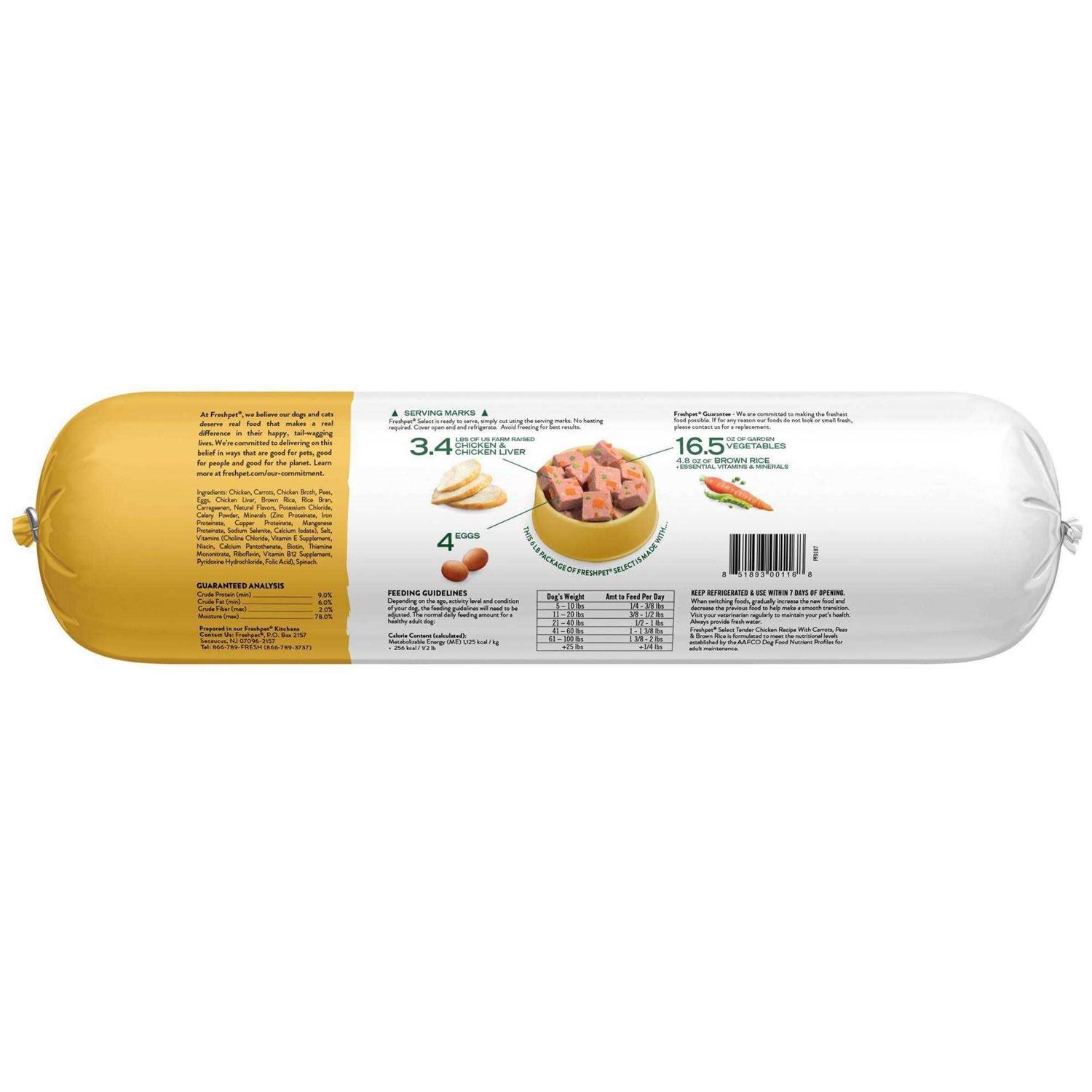 Freshpet Select Tender Chicken Recipe Slice & Serve Roll Dog Food - Healthber