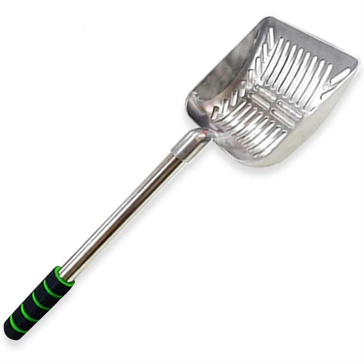 SunGrow Cat Long Handle Metal Scoop for Clumping Clay Litter & Dog Poop Picker Upper - Healthber