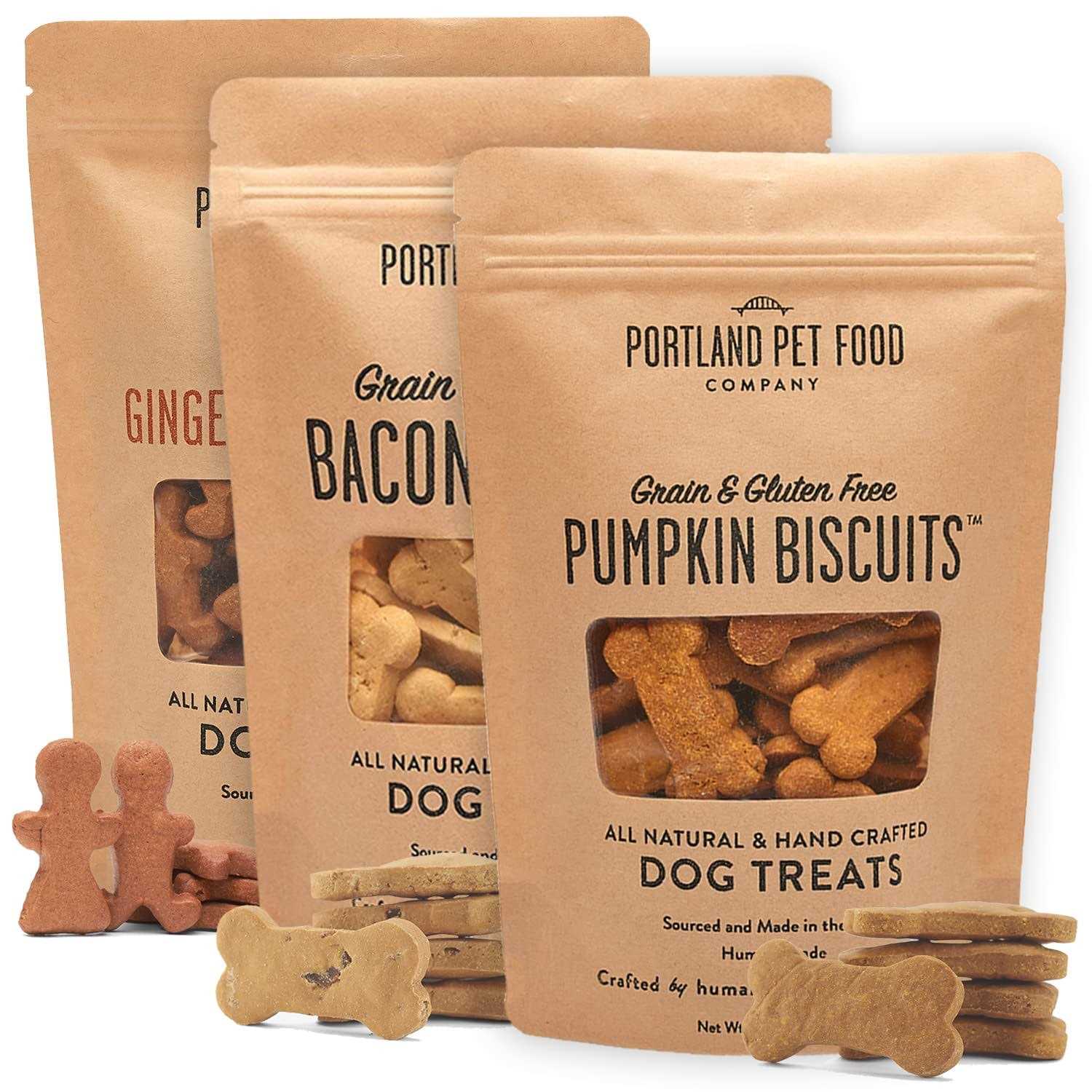 Portland Pet Food Company All-Natural Dog Treat Biscuits Multipack Flavor Variety Pack w/ Bacon - Healthber