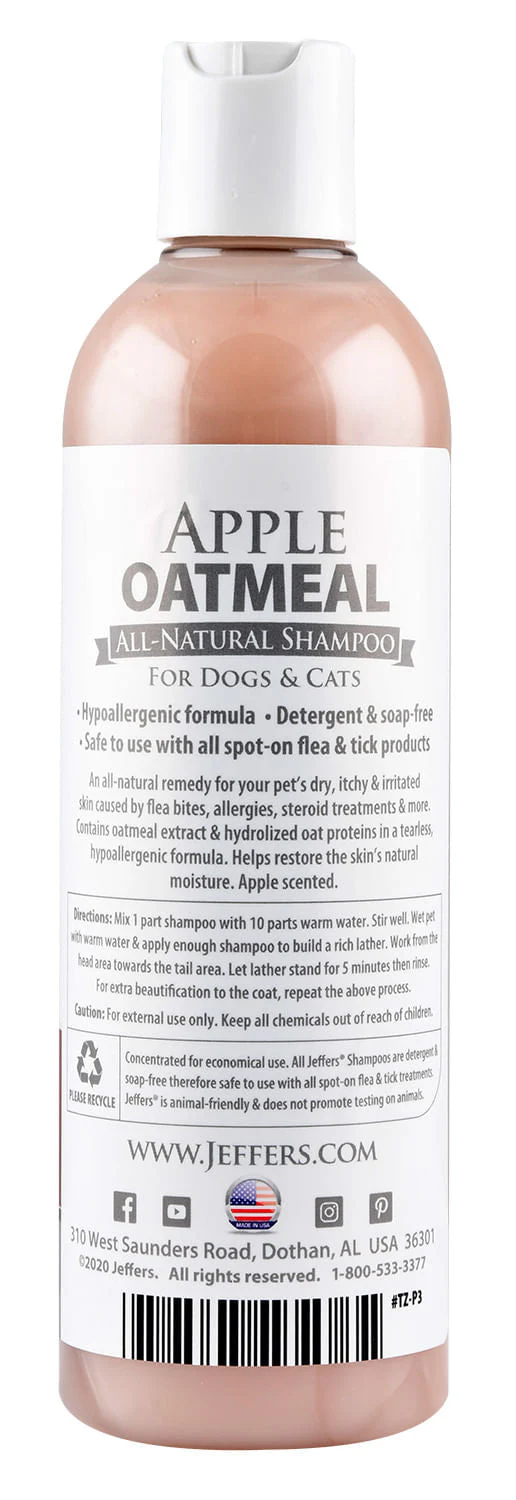 Pet Apple-Oatmeal Shampoo for Dogs and Cats - Healthber