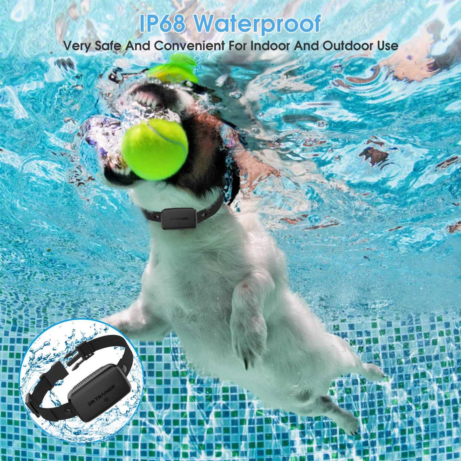 Dr.Trainer Bark Collar APP Control Waterproof Dog Collar Progressive Barking Custom - Healthber