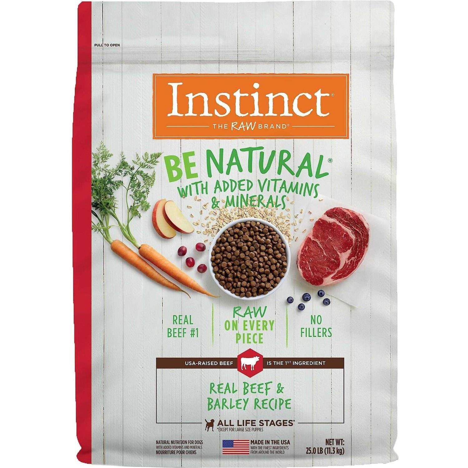 Instinct Be Natural Beef & Barley Recipe Dry Dog Food - Healthber