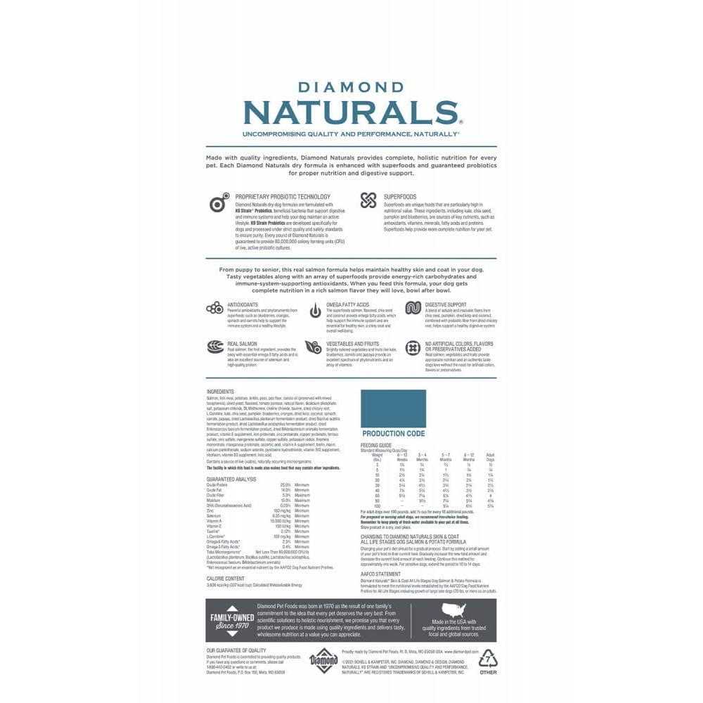 Diamond Naturals Skin & Coat Formula All Life Stages Dry Dog Food - Healthber