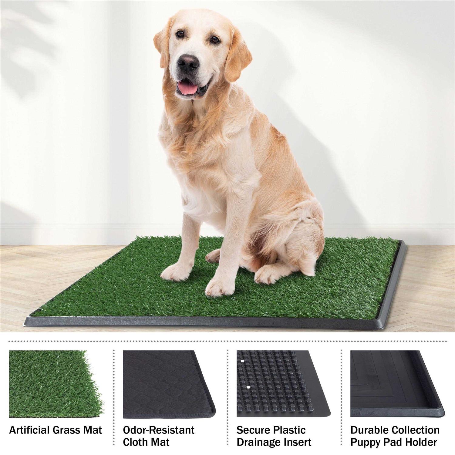 Petmaker Artificial Grass Puppy Dog Potty Pad with Tray - Healthber