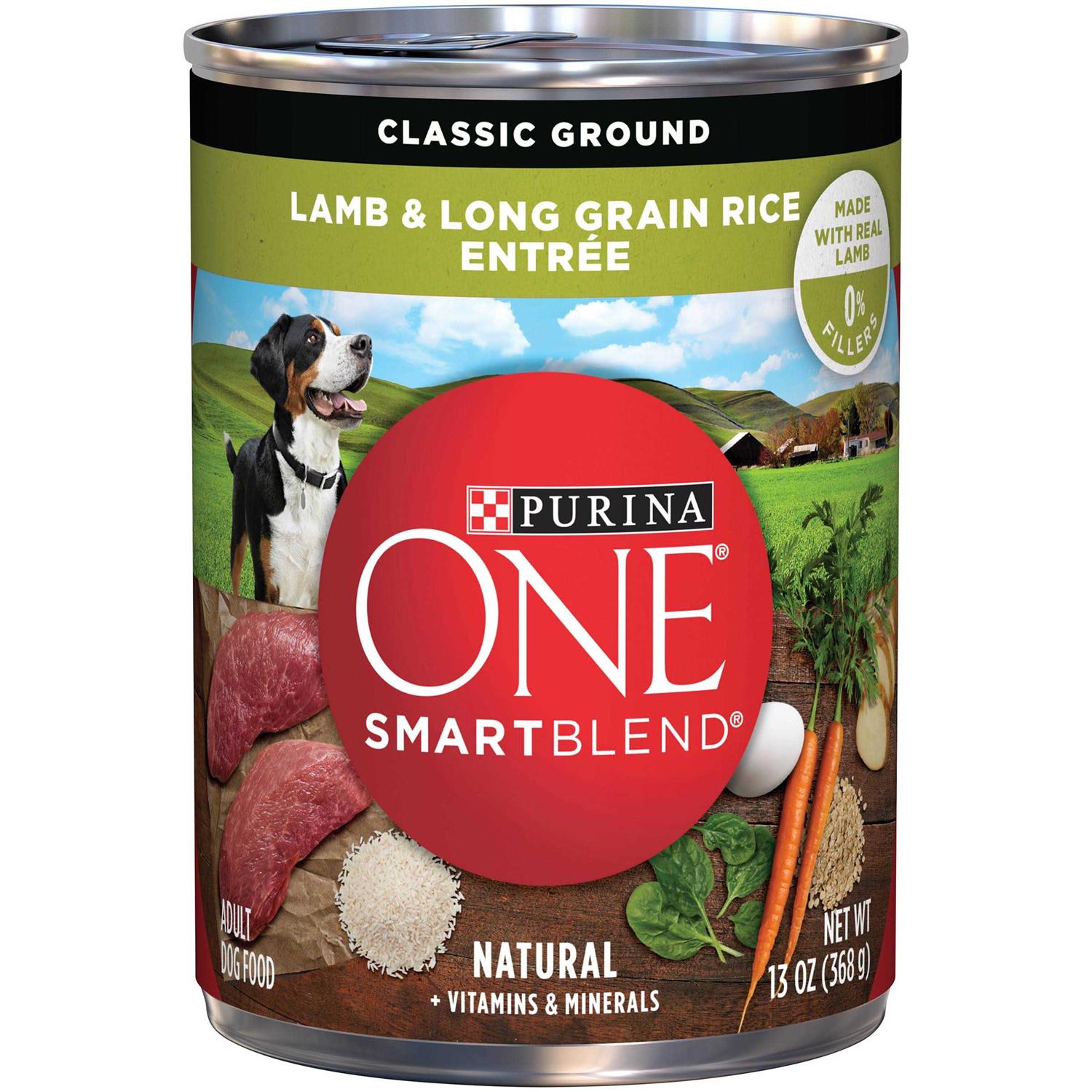 Purina ONE SmartBlend Classic Ground Wet Dog Food Lamb & Long Grain Rice Entrée Puppy - Healthber