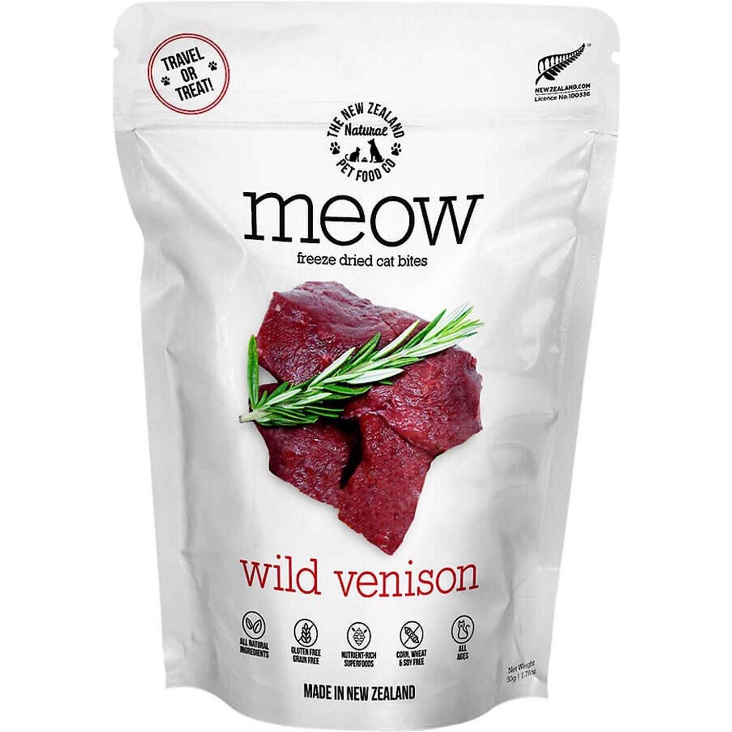 New Zealand Natural Pet Food Meow Wild Venison Freeze-Dried Cat Food - Healthber