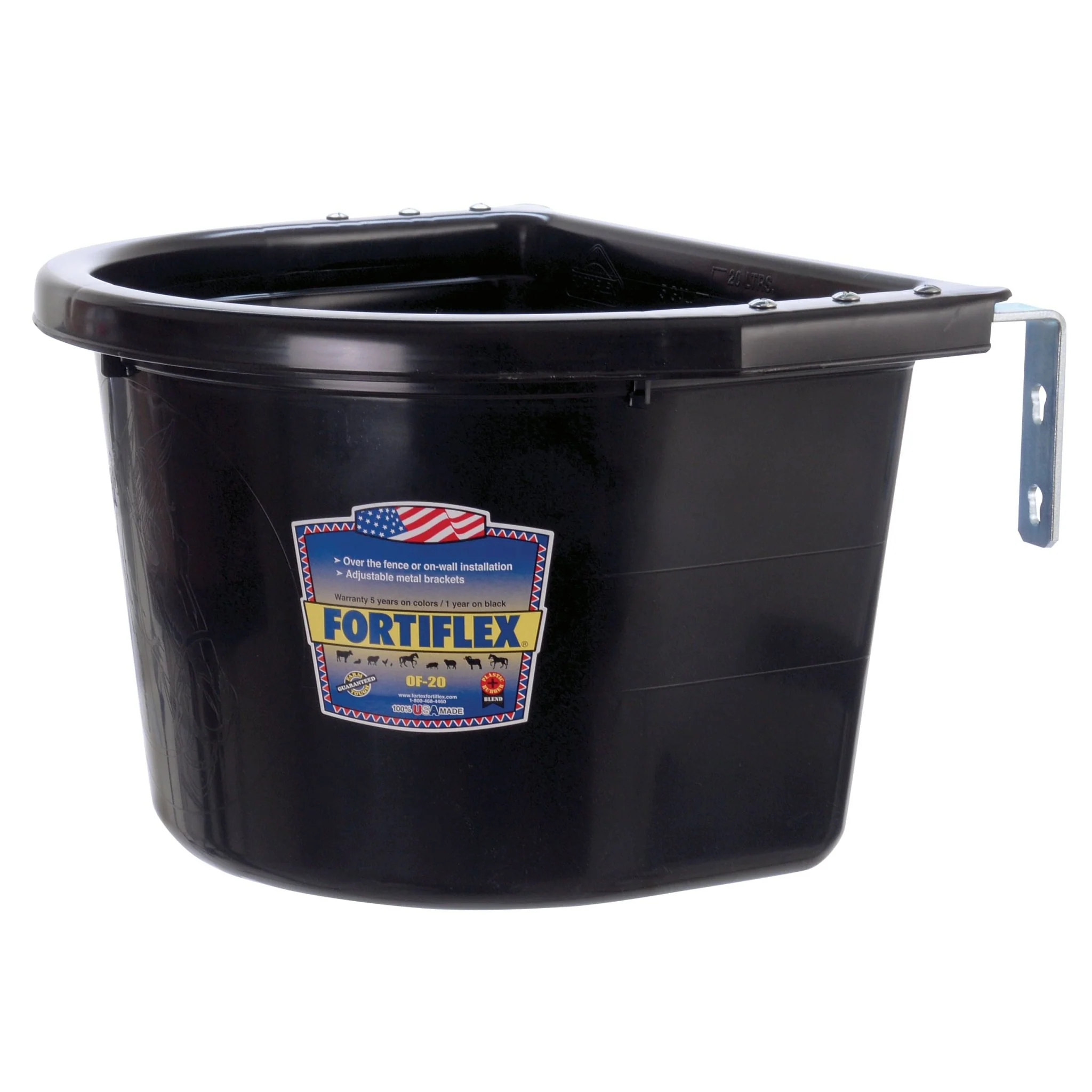 Over-The-Fence Bucket for Horse & Livestock Feeding, 5 Gallon - Healthber