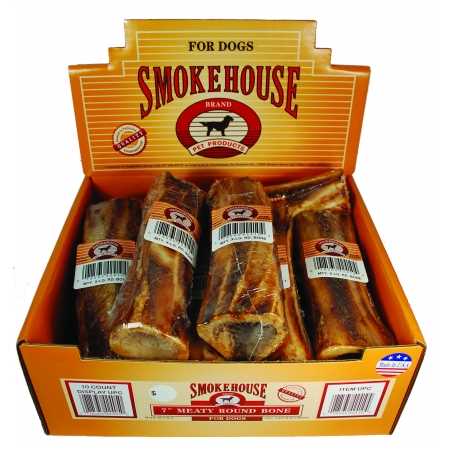 Smokehouse USA 7 Round Marrow Bone Dog Treats, case of 10 - Healthber
