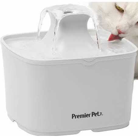 Premier Pet 60 oz. Pet Fountain Automatic Water Fountain for Cats & Small Dogs - Healthber