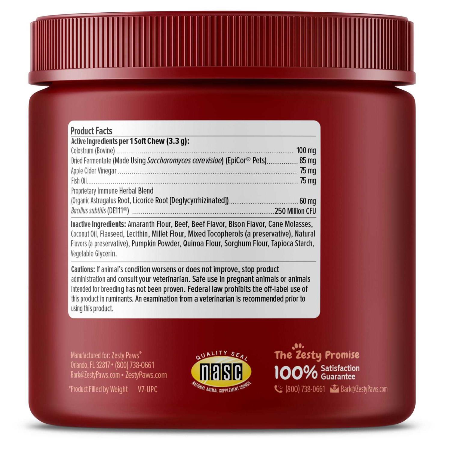 Zesty Paws Dog Allergy Relief Anti Itch Supplement Omega 3 Probiotics for Dogs - Healthber