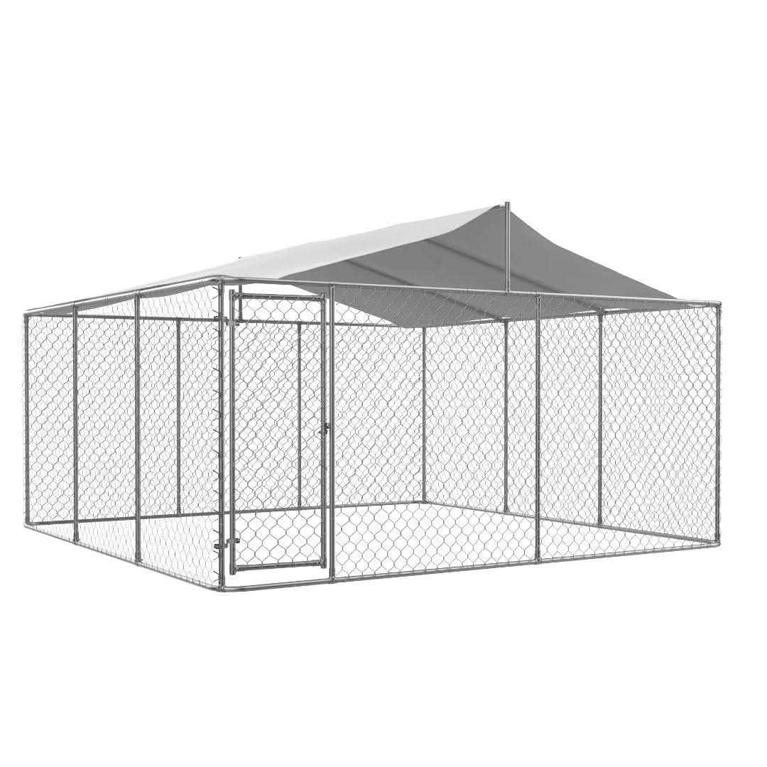 Lzbeitem 15 x 15ft Outside Dog Kennels for Large Dogs Playpen - Healthber