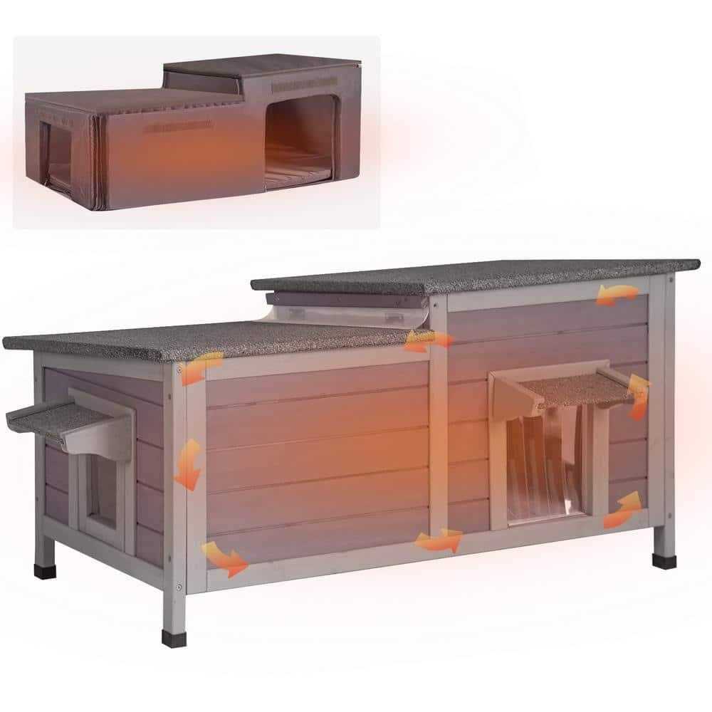 aivituvin Insulated Cat House for Outside Winter Warm Liner Inside AIR93-IN - Healthber